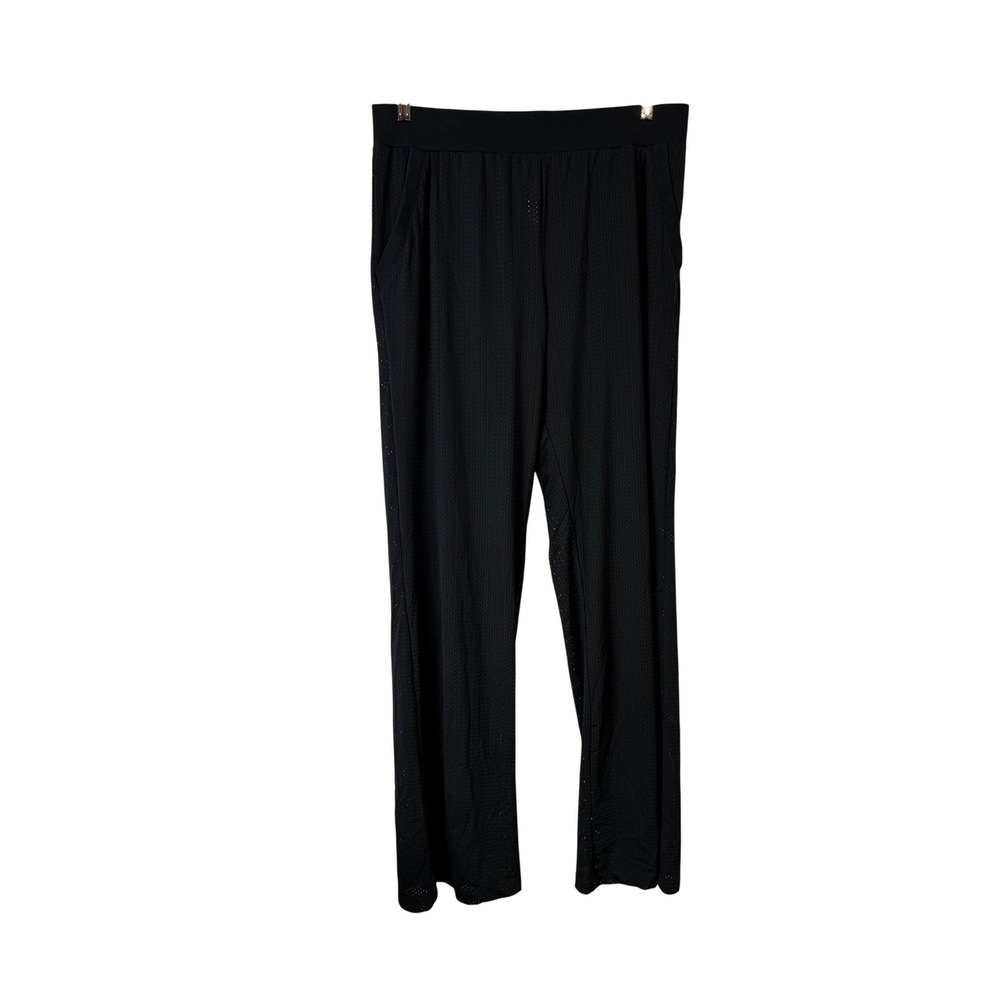 Alo Yoga All Star Mesh Overlay Track Pants Black Athletic‎ Lounge Athleisure L G